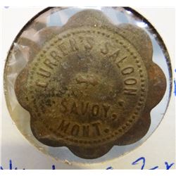 2 tokens: Savoy Mercantile & Currens Saloon, Savoy, MT