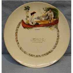 Toston, MT Hardware 7 1/2" advertising plate, rare; 3 E. C. Moran, Stanford, MT shipping tags