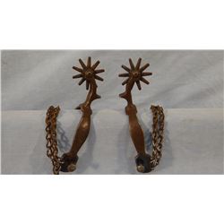 Buermann iron spurs, unmarked, double chains