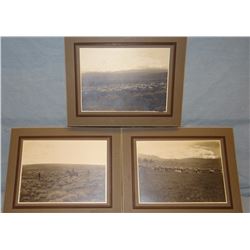 3 early Montana 7" x 5" ranch photos, F. E. Van Voast, Townsend, MT photographer, signed