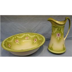 Pitcher & bowl set, near mint, unmarked