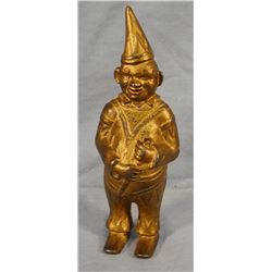 2 cast iron banks: Clown & Bank Building, 6" h & 4 1/2"