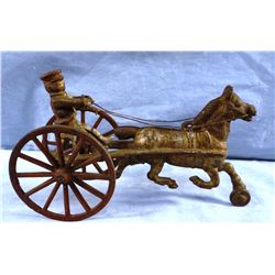 Kenton vintage cast iron horse-drawn sulky, ca 1920's