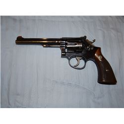 S & W revolver, 22 LR, wood grips, 6" bbl, s#158xx