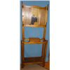 Image 3 : Fancy oak hall tree, 28" w x 72" h, nice