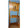 Image 4 : Fancy oak hall tree, 28" w x 72" h, nice