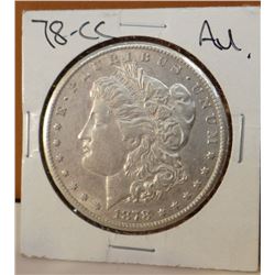 1878-CC Morgan dollar, A. U.