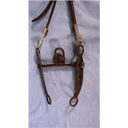 G. S. Garcia iron bit in split ear headstall, rare