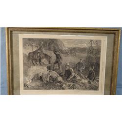 Cowboys of Arizona, Harpers Weekly, framed print
