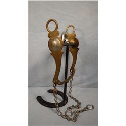 Crockett brass & silver mtd bit, great patina, all original