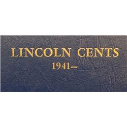Lincoln  Head Cent Collection, 1941-1964, 1941-64 wheat pennies, 1958-64 are memorial coins, in blue