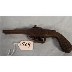 Cast iron folding pistol book jack, American Bull Dog Co.