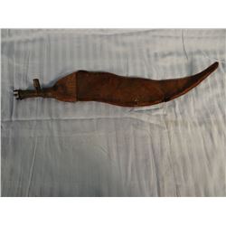 Leather powder flask, 20"
