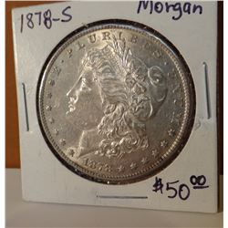 1878-S Morgan dollar, A. U.