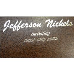 Jefferson Nickels, 154 total coins, 1938-2011, many MS 63, in  album