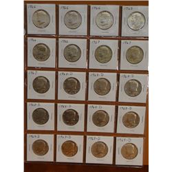 Kennedy Half Dollars, 1965 - 2009, various dates, 20 coins