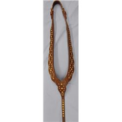 Fancy brass studded martingale