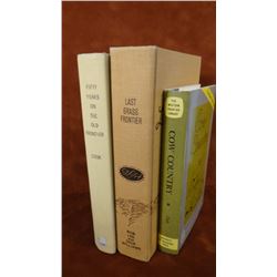 3 books: 50 Years On The Old Frontier, Cook, '57, ex lib; Last Grass Frontier, Lee, SD Stock Growers