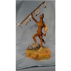 Jim Pasma  (1933-1999) resin sculpture, Yellow Hand, 14" hx 9" w, 1970