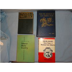 4 Books; Ralph Convor, The Patrol fo the Sun Dance Trial, 1914; Beryl Holgren  Frank Banejo: Forty Y