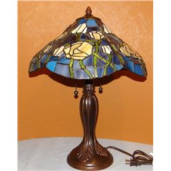 Leaded glass lamp, electric