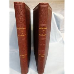 2 books, Memoires & Reminiscences, written in French