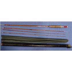 Montague Red Wing bamboo fly rod in case, extra tip,  excellent condition