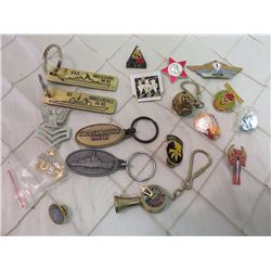 Vintage Military & Nautical Keychains/Pins