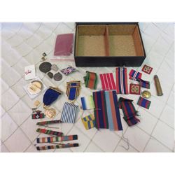 Lot of Military Ribbon and Pins