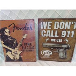 2 Reproduction Tin Advertisements