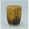 Image 1 : SIGNED DAUM WINTER SCENIC MINIATURE TUMBLER