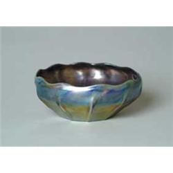 SIGNED TIFFANY DECORATED BOWL