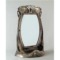ART NOUVEAU SILVER PLATE MIRROR