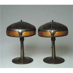 PAIR OF SIGNED ROYCROFT LAMPS