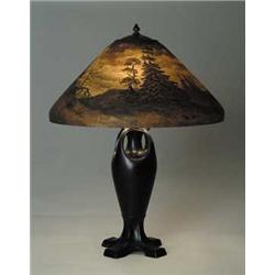 HANDEL OBVERSE PAINTED TABLE LAMP