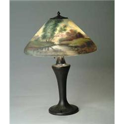 HANDEL REVERSE PAINTED TABLE LAMP