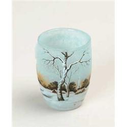 DAUM DUTCH WINTER MINIATURE TUMBLER