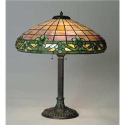 DUFFNER & KIMBERLY LEADED GLASS TABLE LAMP