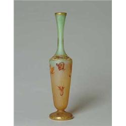DAUM CAMEO & ENAMEL VASE