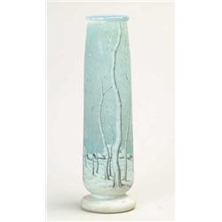 DAUM WINTER SCENE VASE