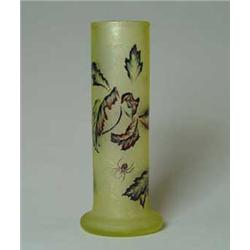 MONUMENTAL GALLE CAMEO & ENAMEL VASE