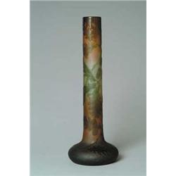 LARGE GALLE CAMEO STICK VASE