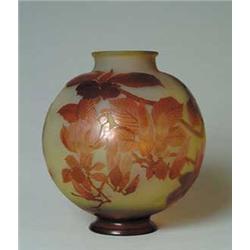 LARGE GALLE WINDOWPANE VASE