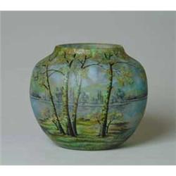 DAUM SPRING SCENE VASE