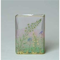 DAUM CAMEO & ENAMELED VASE