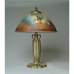 REVERSE PAINTED PARROT LAMP