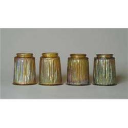 FOUR TIFFANY FAVRILE FABRIQUE SHADES