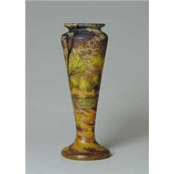 MULLER CAMEO & ENAMEL VASE