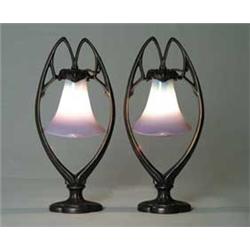 PAIR OF ART NOUVEAU LAMPS