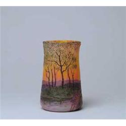 LEGRAS CAMEO & ENAMEL VASE